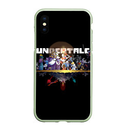 Чехол iPhone XS Max матовый Undertale, цвет: 3D-салатовый