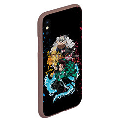 Чехол iPhone XS Max матовый KIMETSU NO YAIBA, цвет: 3D-коричневый — фото 2