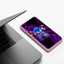 Чехол iPhone XS Max матовый SONIC, цвет: 3D-розовый — фото 2