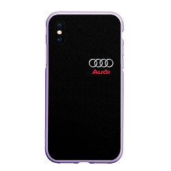 Чехол iPhone XS Max матовый AUDI, цвет: 3D-светло-сиреневый