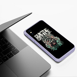 Чехол iPhone XS Max матовый Suicide silence, цвет: 3D-светло-сиреневый — фото 2