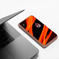 Чехол iPhone XS Max матовый Стальной алхимик, цвет: 3D-коричневый — фото 2