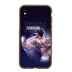 Чехол iPhone XS Max матовый Tony Ferguson, цвет: 3D-коричневый