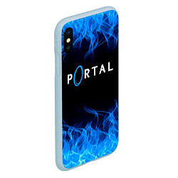 Чехол iPhone XS Max матовый PORTAL, цвет: 3D-голубой — фото 2