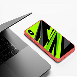 Чехол iPhone XS Max матовый Форма для фитнеса, цвет: 3D-красный — фото 2