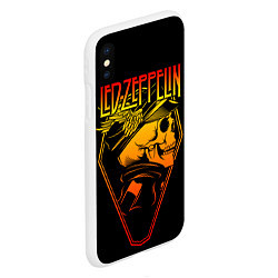 Чехол iPhone XS Max матовый Led Zeppelin, цвет: 3D-белый — фото 2