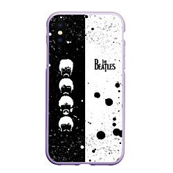 Чехол iPhone XS Max матовый Beatles, цвет: 3D-светло-сиреневый