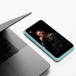 Чехол iPhone XS Max матовый Элджей, цвет: 3D-мятный — фото 2