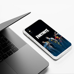 Чехол iPhone XS Max матовый FORTNITE 2 СЕЗОН ГЛАВА 2, цвет: 3D-белый — фото 2