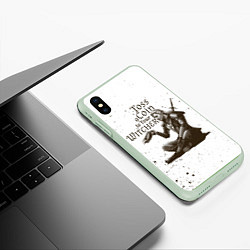 Чехол iPhone XS Max матовый ВЕДЬМАКУ ЗАПЛАТИТЕ, цвет: 3D-салатовый — фото 2