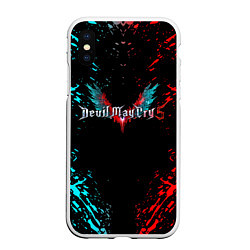 Чехол iPhone XS Max матовый DEVIL MAY CRY, цвет: 3D-белый