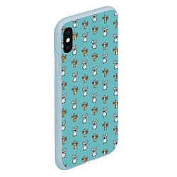 Чехол iPhone XS Max матовый Koala bambuk, цвет: 3D-голубой — фото 2