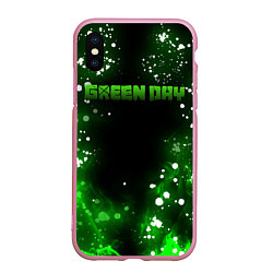 Чехол iPhone XS Max матовый GreenDay, цвет: 3D-розовый