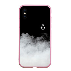 Чехол iPhone XS Max матовый Assassin??s Creed, цвет: 3D-розовый