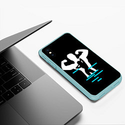 Чехол iPhone XS Max матовый Титан, цвет: 3D-мятный — фото 2