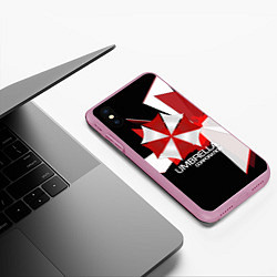 Чехол iPhone XS Max матовый UMBRELLA CORP, цвет: 3D-розовый — фото 2