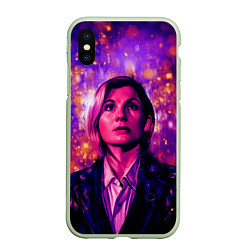 Чехол iPhone XS Max матовый DOCTOR WHO, цвет: 3D-салатовый