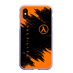 Чехол iPhone XS Max матовый HALF-LIFE, цвет: 3D-светло-сиреневый