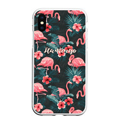 Чехол iPhone XS Max матовый Flamingo, цвет: 3D-белый