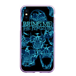 Чехол iPhone XS Max матовый Bring Me the Horizon, цвет: 3D-сиреневый