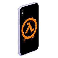 Чехол iPhone XS Max матовый HALF-LIFE, цвет: 3D-светло-сиреневый — фото 2