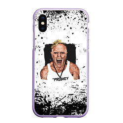 Чехол iPhone XS Max матовый THE PRODIGY, цвет: 3D-светло-сиреневый