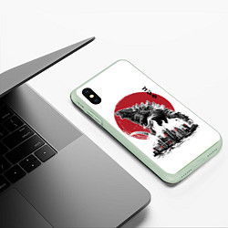 Чехол iPhone XS Max матовый GODZILLA, цвет: 3D-салатовый — фото 2