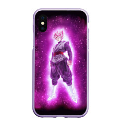 Чехол iPhone XS Max матовый Супер Сайян Super Saiyan, цвет: 3D-светло-сиреневый