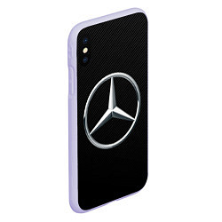 Чехол iPhone XS Max матовый MERCEDES-BENZ CARBON, цвет: 3D-светло-сиреневый — фото 2