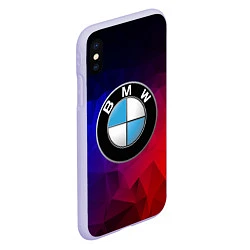 Чехол iPhone XS Max матовый BMW NEON, цвет: 3D-светло-сиреневый — фото 2