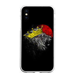 Чехол iPhone XS Max матовый King, цвет: 3D-белый