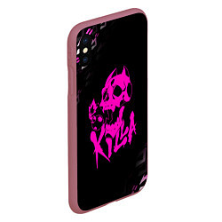 Чехол iPhone XS Max матовый KILLER QUEEN, цвет: 3D-малиновый — фото 2