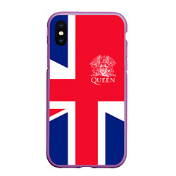 Чехол iPhone XS Max матовый Queen, цвет: 3D-фиолетовый