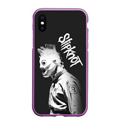 Чехол iPhone XS Max матовый SLIPKNOT, цвет: 3D-фиолетовый