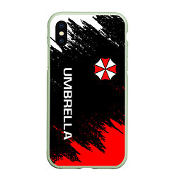 Чехол iPhone XS Max матовый RESIDENT EVIL UMBRELLA, цвет: 3D-салатовый