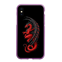 Чехол iPhone XS Max матовый Red Dragon