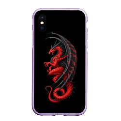 Чехол iPhone XS Max матовый Red Dragon