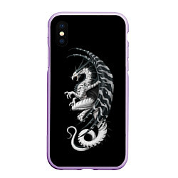 Чехол iPhone XS Max матовый White Dragon