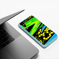 Чехол iPhone XS Max матовый Bona Fide, цвет: 3D-мятный — фото 2
