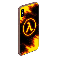 Чехол iPhone XS Max матовый HALF-LIFE, цвет: 3D-коричневый — фото 2