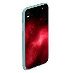 Чехол iPhone XS Max матовый Космос, цвет: 3D-мятный — фото 2