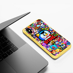 Чехол iPhone XS Max матовый BRAWL STARS: MRP, цвет: 3D-желтый — фото 2