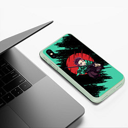 Чехол iPhone XS Max матовый KIMETSU NO YAIBA, цвет: 3D-салатовый — фото 2