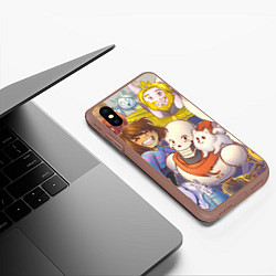 Чехол iPhone XS Max матовый UNDERTALE, цвет: 3D-коричневый — фото 2