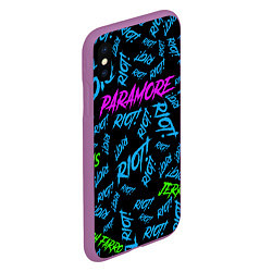 Чехол iPhone XS Max матовый Paramore RIOT!, цвет: 3D-фиолетовый — фото 2