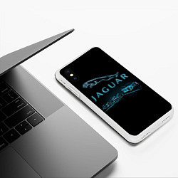 Чехол iPhone XS Max матовый Jaguar, цвет: 3D-белый — фото 2