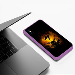 Чехол iPhone XS Max матовый Пикачу, цвет: 3D-фиолетовый — фото 2