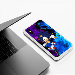 Чехол iPhone XS Max матовый SONIC, цвет: 3D-белый — фото 2