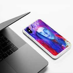 Чехол iPhone XS Max матовый Billie Paint Colors, цвет: 3D-белый — фото 2