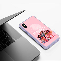 Чехол iPhone XS Max матовый PINK SAILOR MOON, цвет: 3D-светло-сиреневый — фото 2